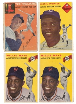 1954 Topps Baseball Collection (95) - Including Ted Williams, Willie Mays (2) and Jackie Robinson